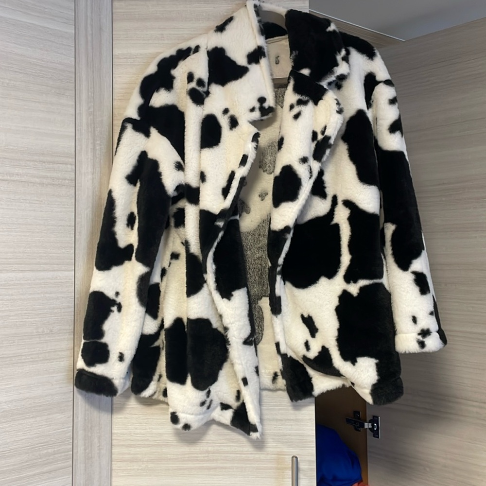 Fuzzy cow jacket
